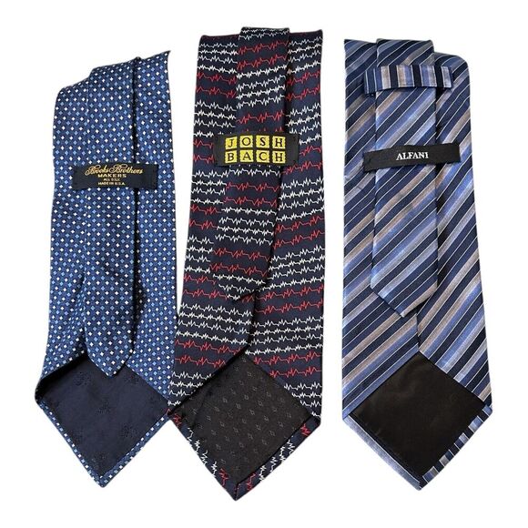 Brooks Brothers Makers Alfani Josh Bach Men’s Ties 3 Silk Neckties Brand Name - Picture 4 of 4